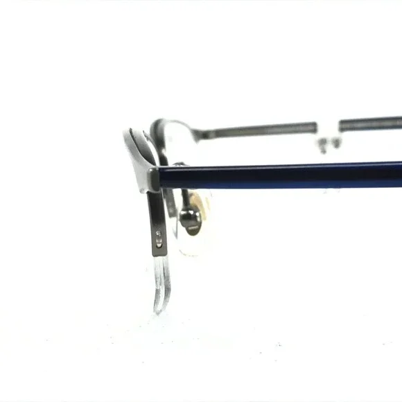 Conquistador TNP 1 01 Eyeglasses Frames Gray Blue Round Oval Half Rim 48-19-140 - Picture 7 of 12